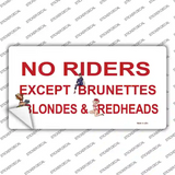 No Riders Except Novelty Sticker Decal