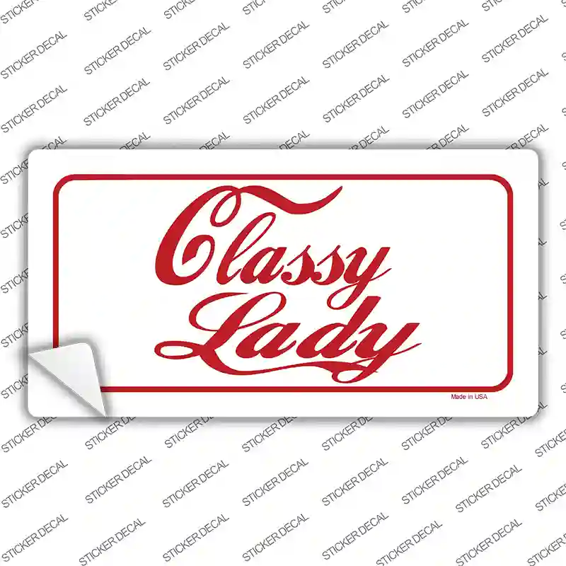 Classy Lady Novelty Sticker Decal