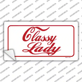 Classy Lady Novelty Sticker Decal