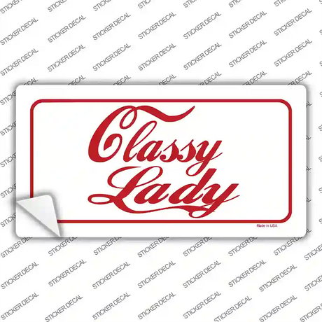 Classy Lady Novelty Sticker Decal