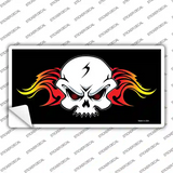 Skull Flame Novelty Sticker Decal