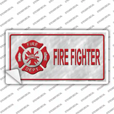 Firefighter Scratched Background Novelty Sticker Decal