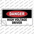 Danger High Vole Driver Novelty Sticker Decal