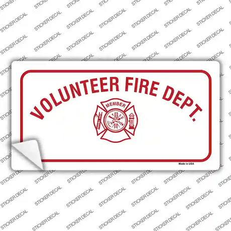 Volunteer Fire Department Novelty Sticker Decal