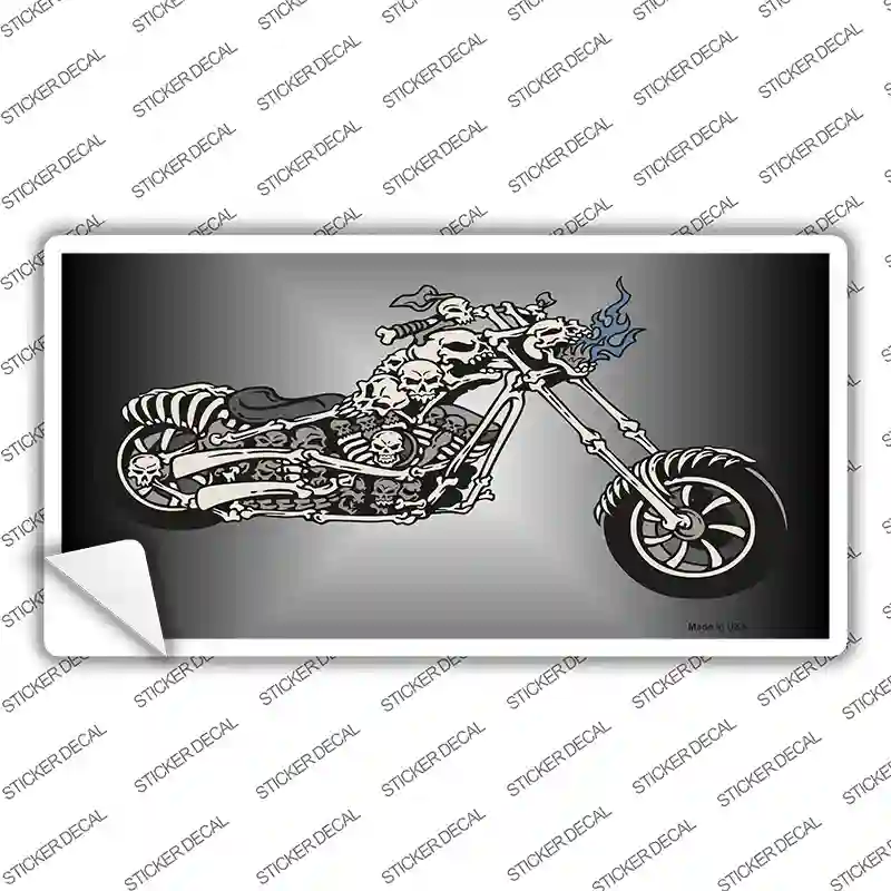 Chopper Skull Novelty Sticker Decal