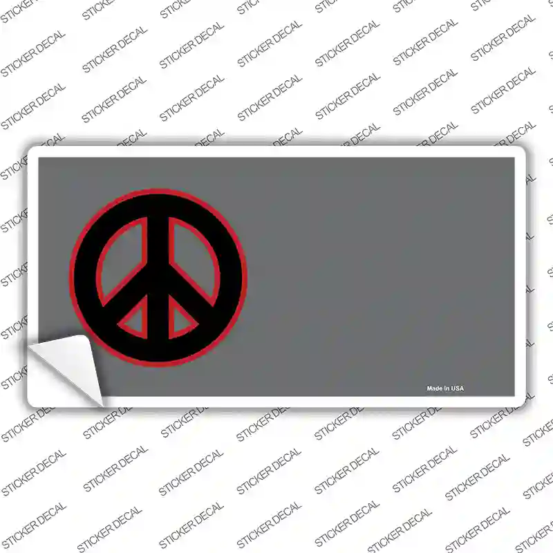 Peace Symbol Offset Novelty Sticker Decal