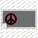 Peace Symbol Offset Novelty Sticker Decal