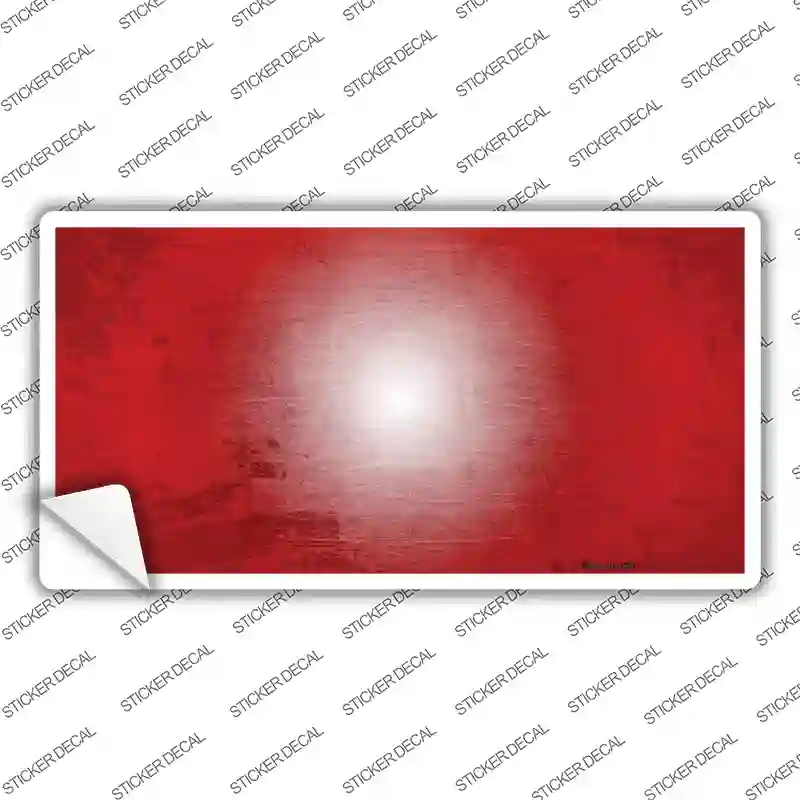 Red White Fade Scratched Novelty Sticker Decal