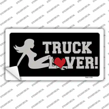 Truck Lover Girl Novelty Sticker Decal