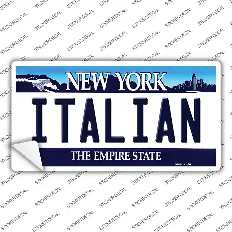 Italian New York Background Novelty Sticker Decal