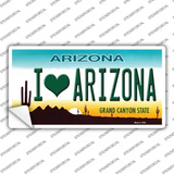I Love Arizona Background Novelty Sticker Decal
