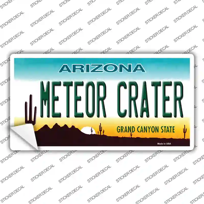Arizona Meteor Crater Novelty Sticker Decal
