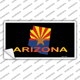 Arizona Flag Filled State Outline Novelty Sticker Decal