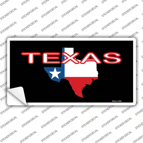 Texas Filled State Flag Novelty Sticker Decal