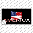 American Flag Black Novelty Sticker Decal