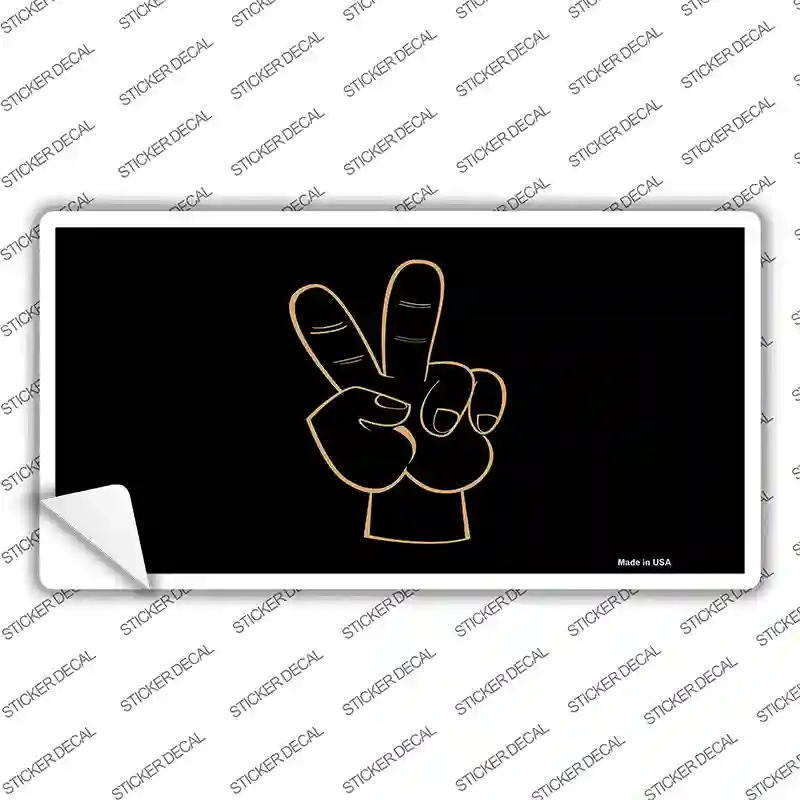 Peace Fingers Novelty Sticker Decal