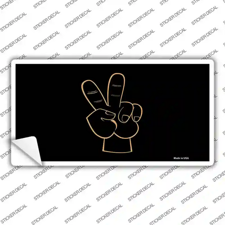Peace Fingers Novelty Sticker Decal
