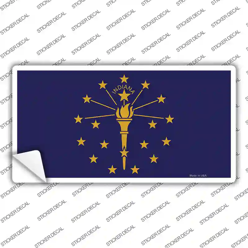 Indiana State Flag Novelty Sticker Decal