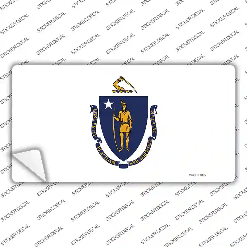 Massachusetts State Flag Novelty Sticker Decal