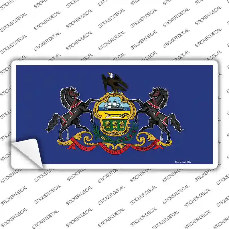 Pennsylvania State Flag Novelty Sticker Decal