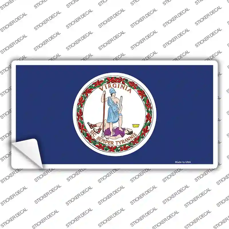 Virginia State Flag Novelty Sticker Decal