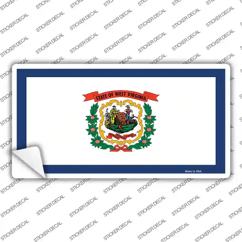 West Virginia State Flag Novelty Sticker Decal