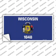 Wisconsin State Flag Novelty Sticker Decal