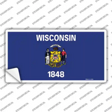 Wisconsin State Flag Novelty Sticker Decal