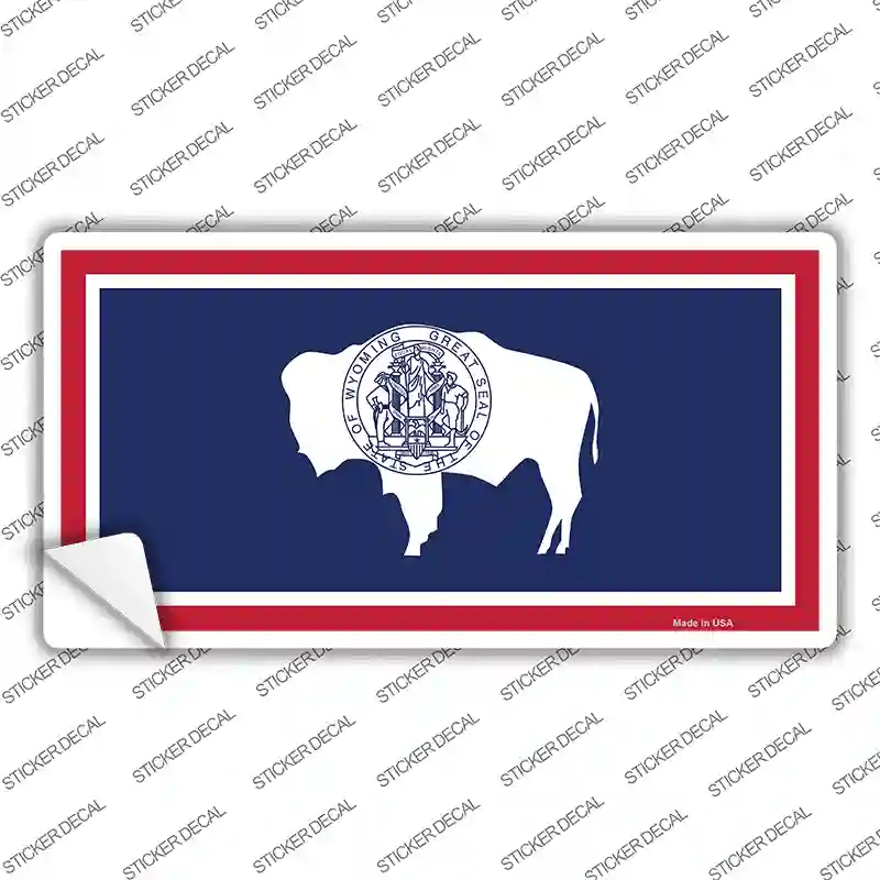 Wyoming State Flag Novelty Sticker Decal