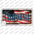 California on American Flag Novelty Sticker Decal