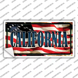 California on American Flag Novelty Sticker Decal