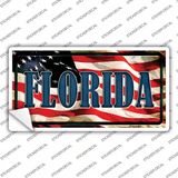 Florida on American Flag Novelty Sticker Decal