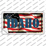 Idaho on American Flag Novelty Sticker Decal