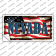 Nevada on American Flag Novelty Sticker Decal