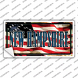 New Hampshire on American Flag Novelty Sticker Decal