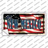 New Mexico on American Flag Novelty Sticker Decal