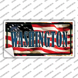 Washington on American Flag Novelty Sticker Decal