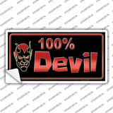 100% Devil Novelty Sticker Decal