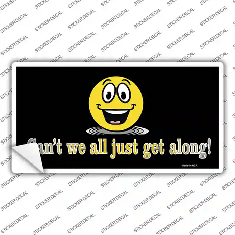 Cant We All Get Along Novelty Sticker Decal