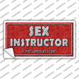 Sex Instructor Novelty Sticker Decal