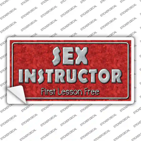 Sex Instructor Novelty Sticker Decal