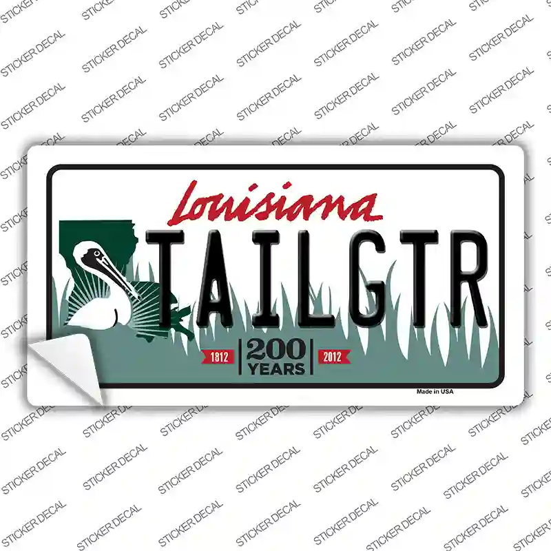 Tailgtr Louisiana Novelty Sticker Decal