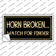 Horn Broken Watch For Finger Novelty Sticker Decal