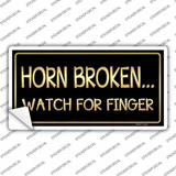 Horn Broken Watch For Finger Novelty Sticker Decal