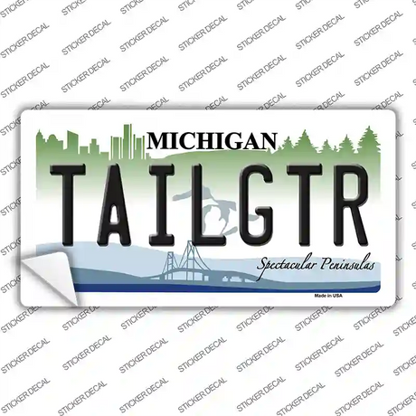 Tailgtr Michigan Novelty Sticker Decal