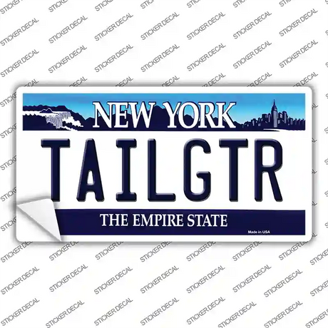Tailgtr New York Novelty Sticker Decal