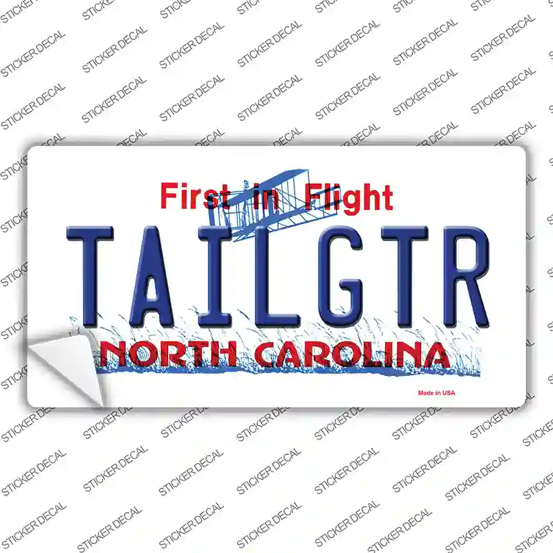 Tailgtr North Carolina Novelty Sticker Decal