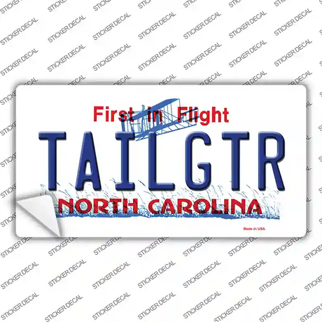 Tailgtr North Carolina Novelty Sticker Decal