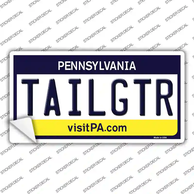 Tailgtr Pennsylvania Novelty Sticker Decal