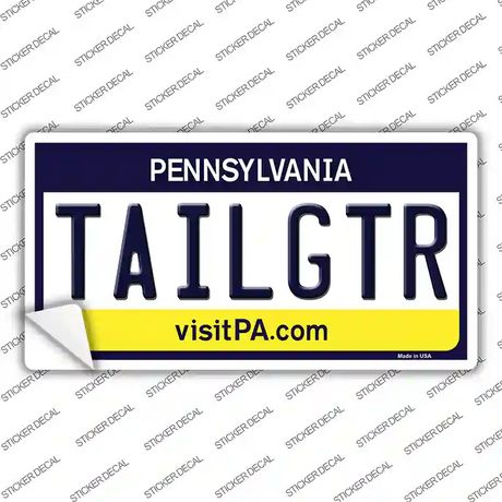 Tailgtr Pennsylvania Novelty Sticker Decal